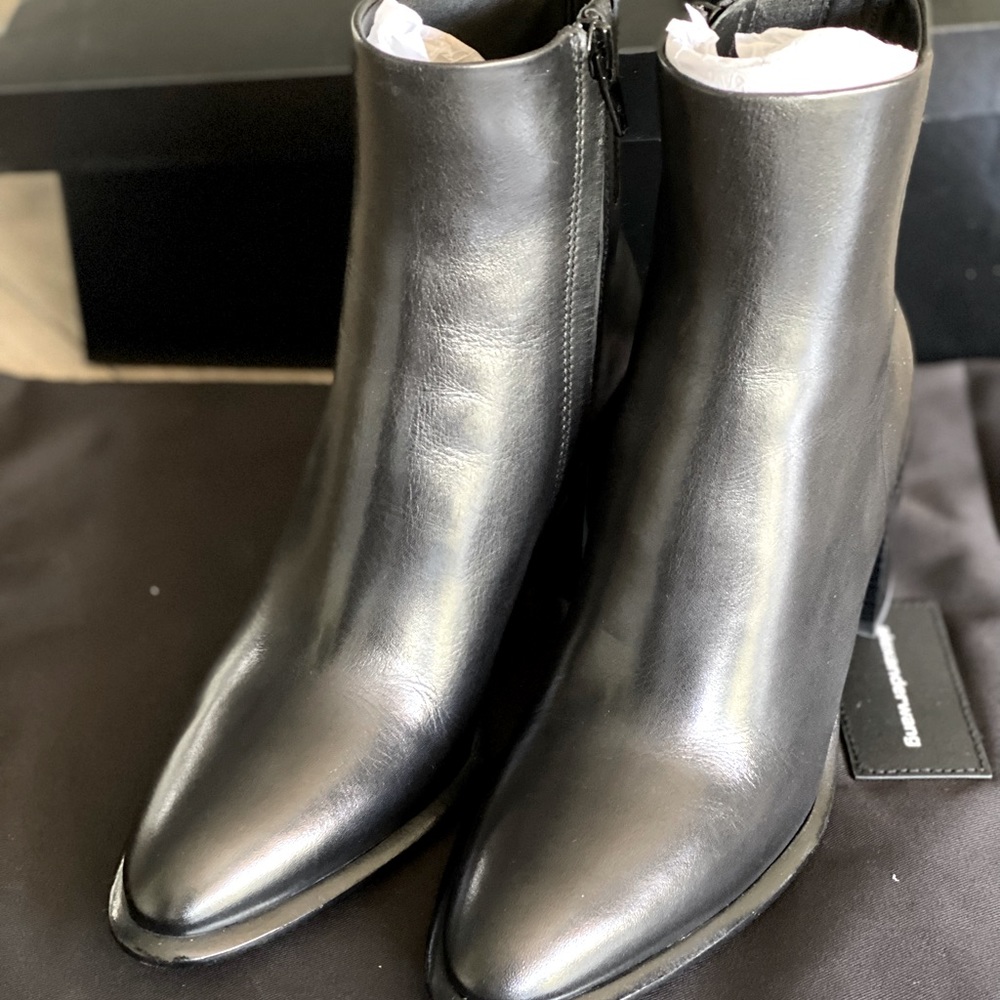 Alexander wang Anna Block-Heel Booties -Rose-Tone